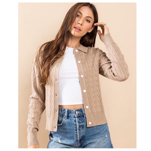 ShopEvelynne Sweaters - 26 Twisted Button Up Cardigan